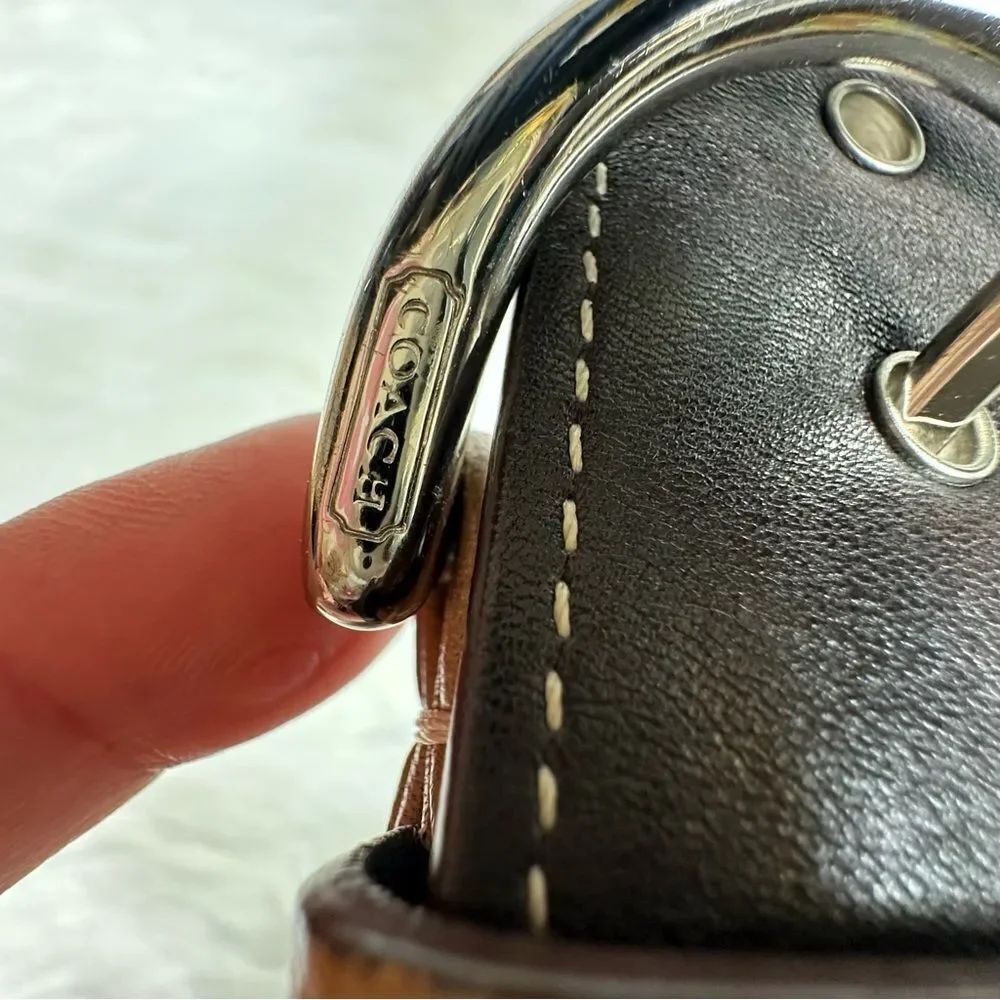 Coach vtg Brown Leather Shoulder Bag - Picture 5 of 9